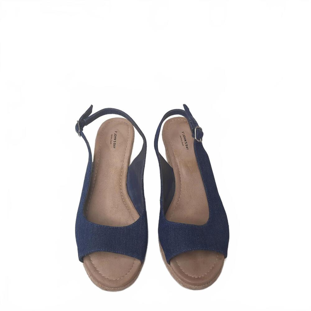 St. John's Bay Women's Wedge Sandals Size 10M - Picture 2 of 4